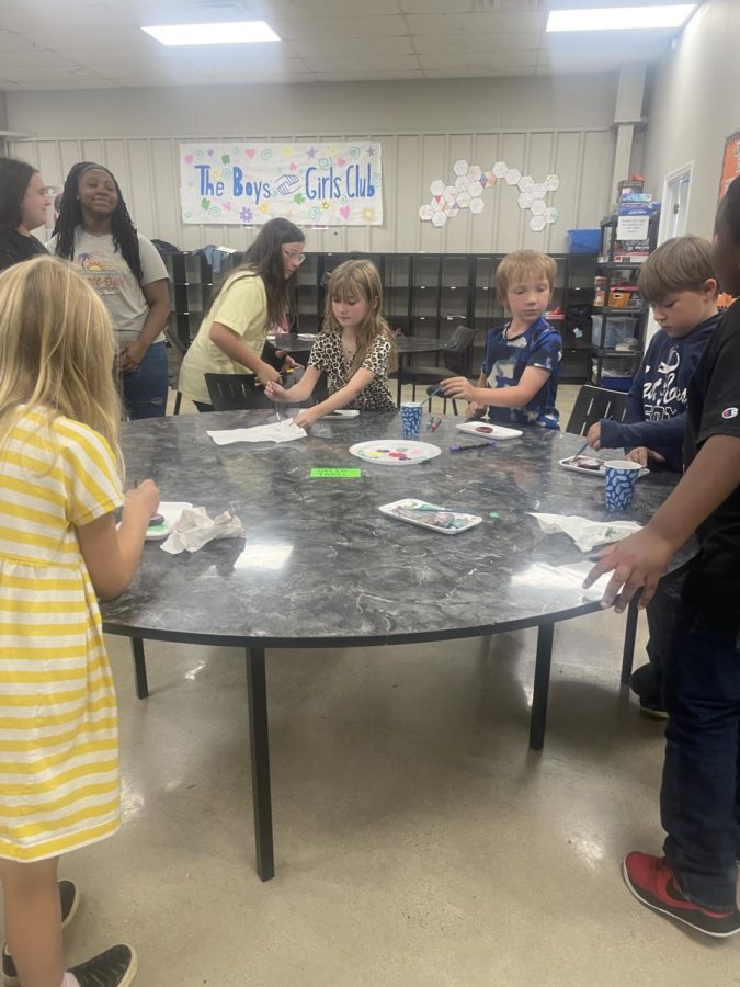 Boys and Girls Club Painting Rocks with MJCC